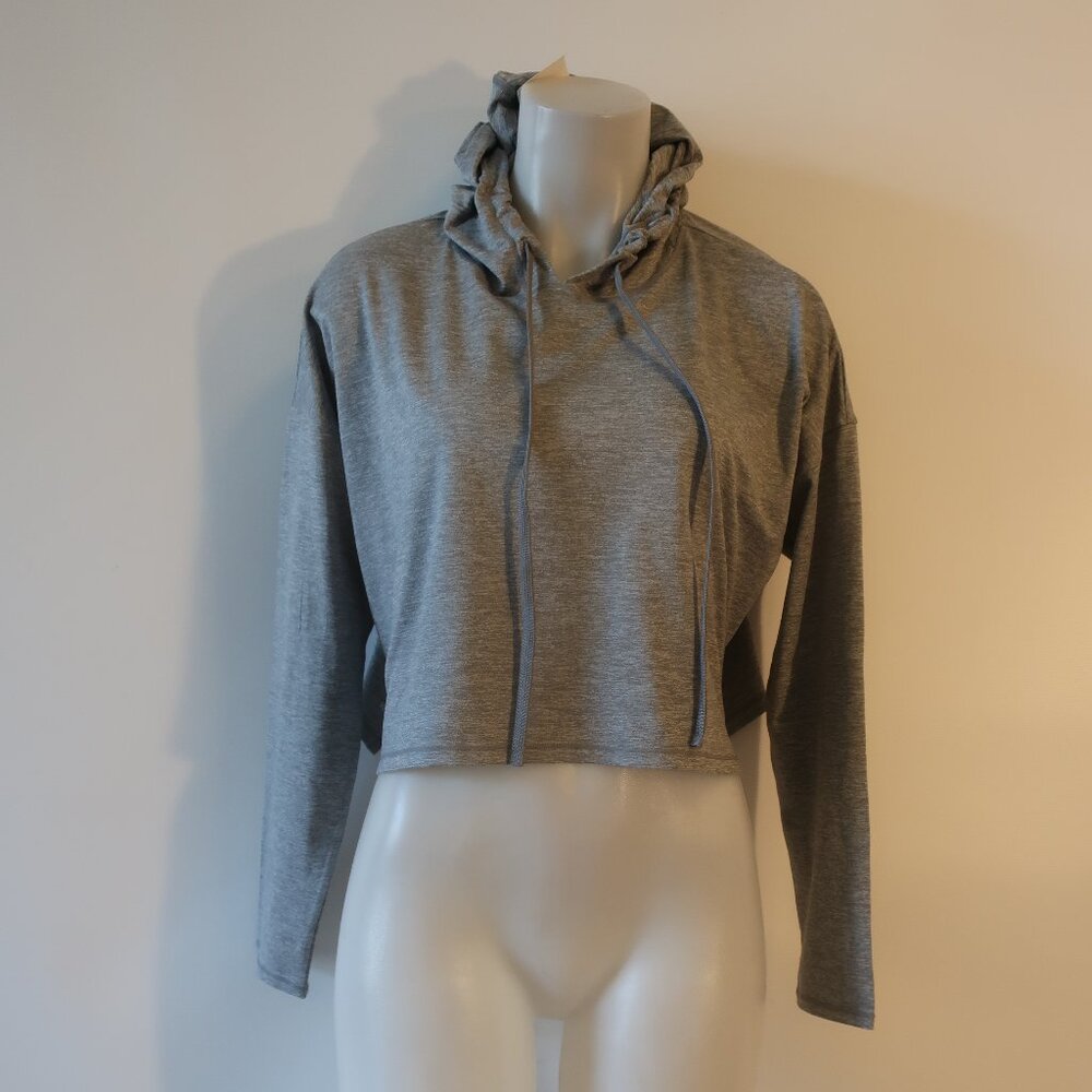 NWT Womens WE ME Zen Gray Hoodie Active Top XS*